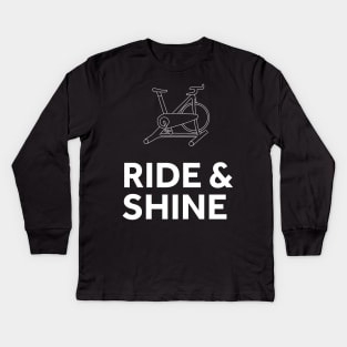 Ride & Shine Spin Class Kids Long Sleeve T-Shirt